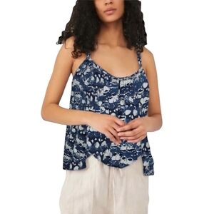 Hurley Womens Monarch Cami Button up Front With Adjustable Staps Size M